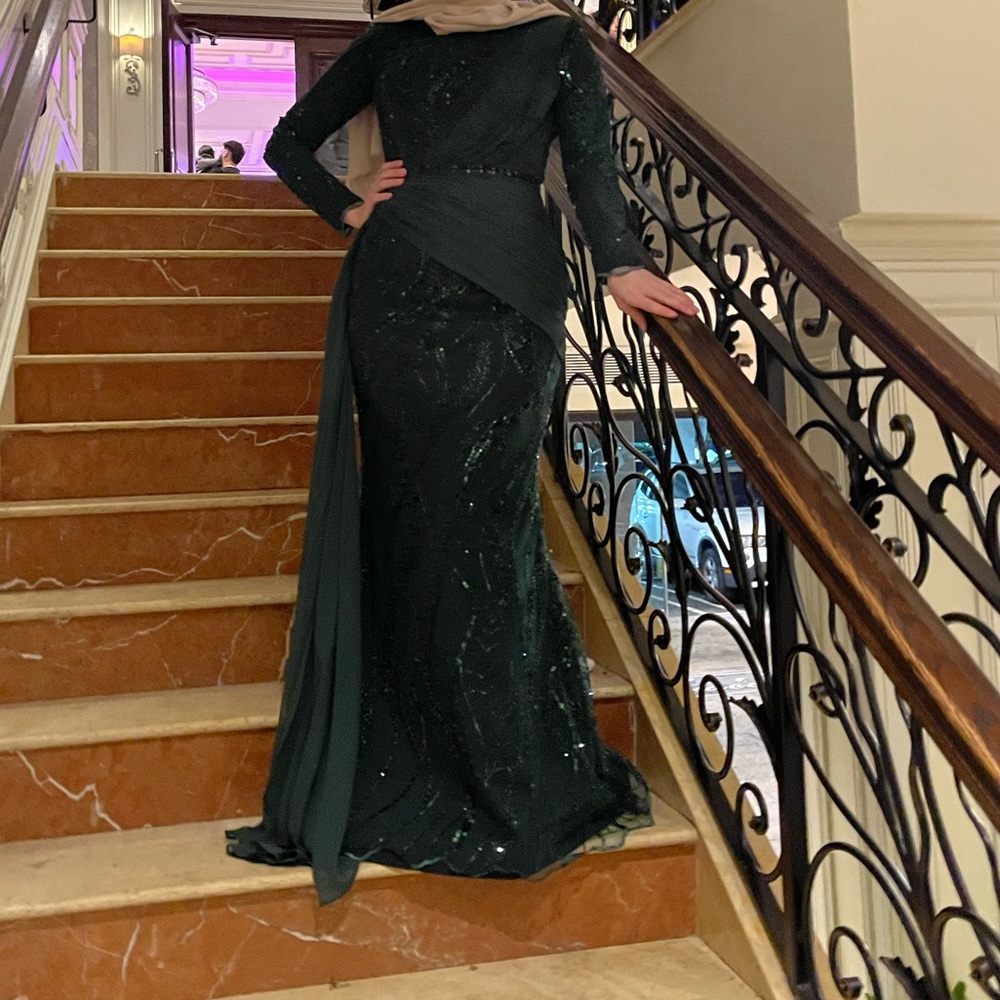 Fully lined gown.